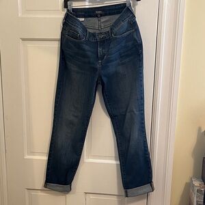 NYDJ Dark Blue Alina Convertible Ankle Jeans Lift X Tuck Technology